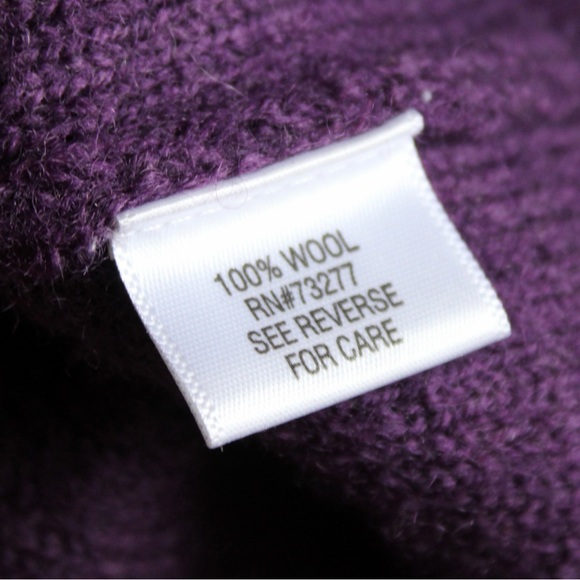 Croft & Barrow Women's 100% Wool Purple Zip-Up Collar Jacket Size Large - Picture 5 of 6